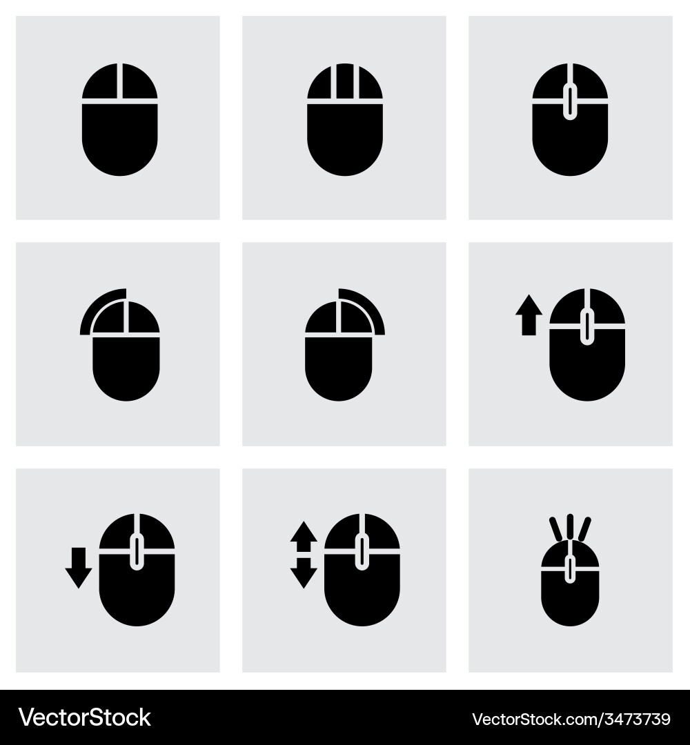 Computer mouse icon set Vector Image