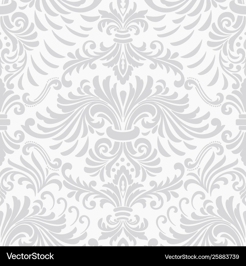 Damask seamless pattern element classical Damask seamless pattern element classical vector image