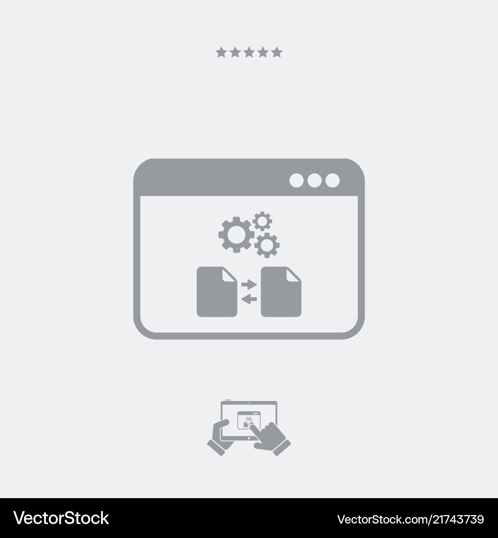 Files transfer settings icon Files transfer settings icon vector image