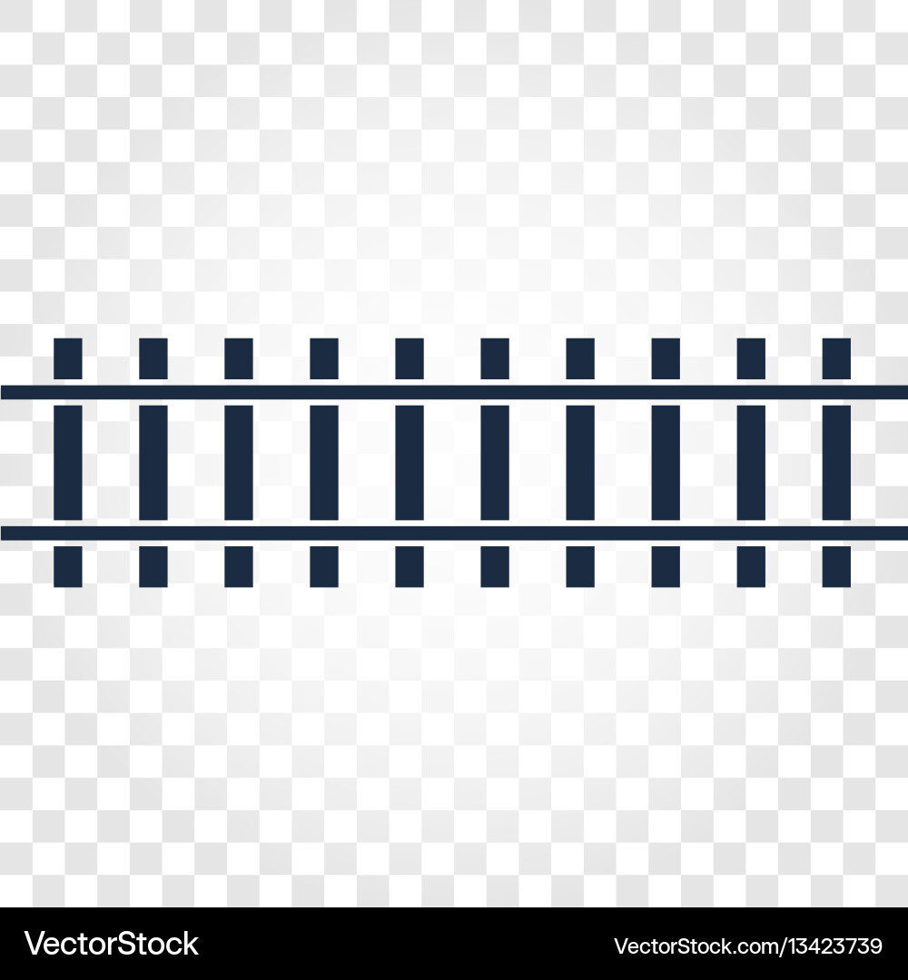 Isolated rails railway top view ladder elements vector image
