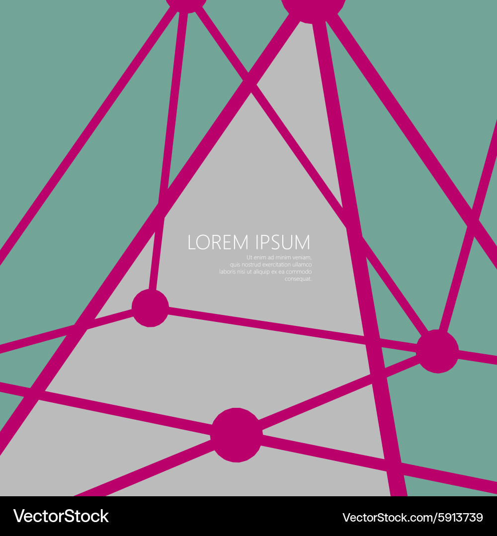 Mesh polygonal background scope of lines and dots vector image