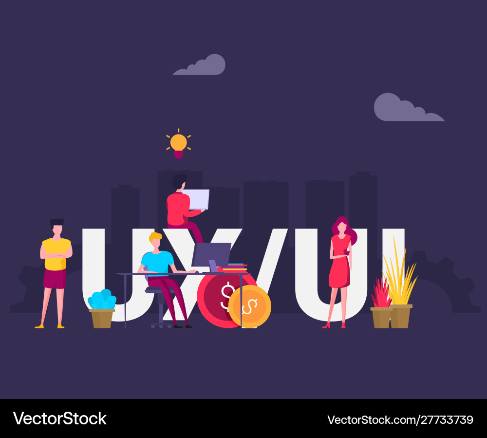 Modern flat design template ux ui Modern flat design template ux ui vector image