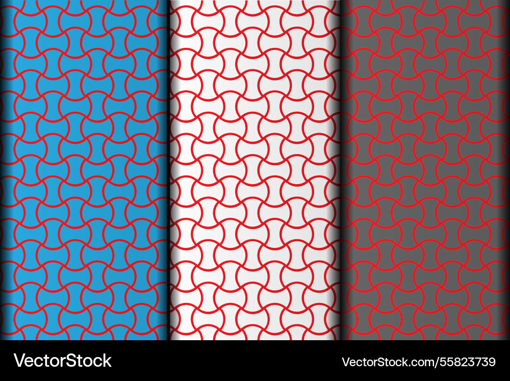 Red geometric pattern design vector image