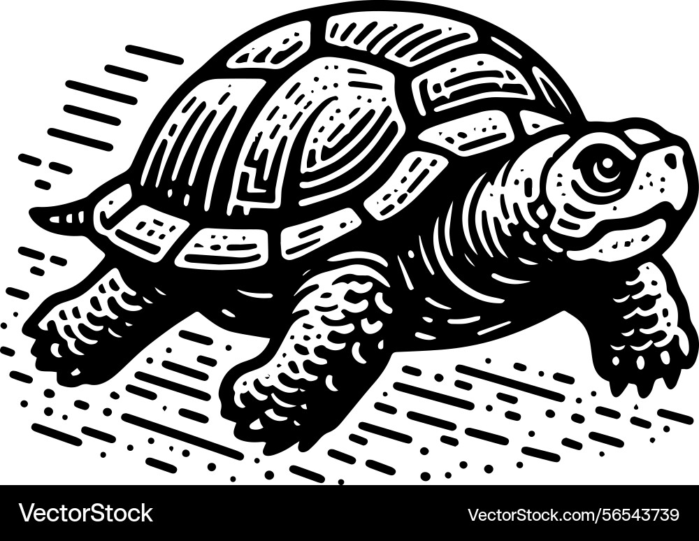 Simple gopher tortoise walking side view icon Simple gopher tortoise walking side view icon vector image