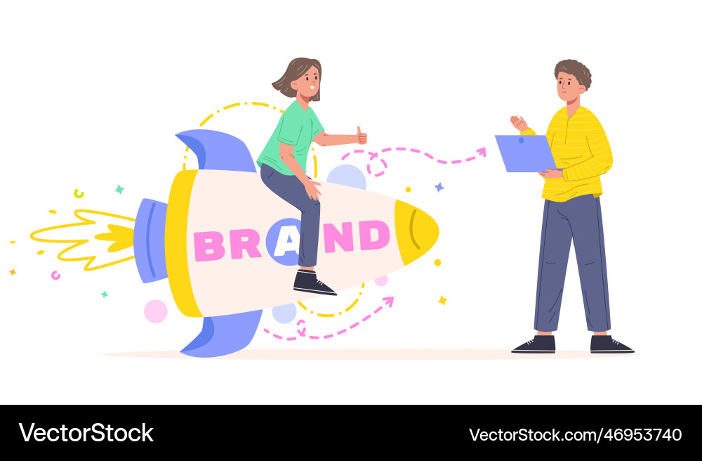 Brand building corporate identity personal Brand building corporate identity personal vector image