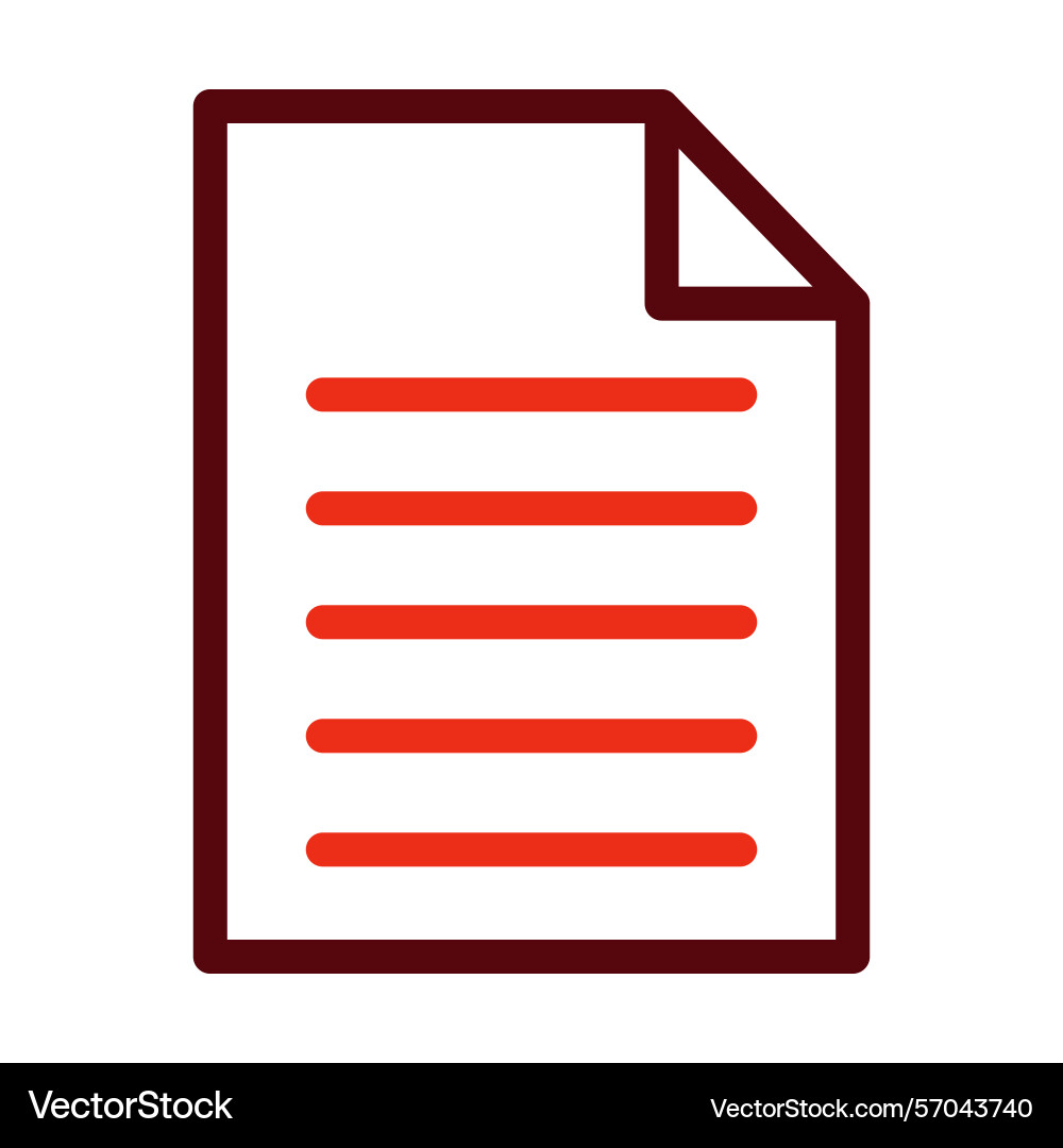Document thick line two color icons for personal Vector Image