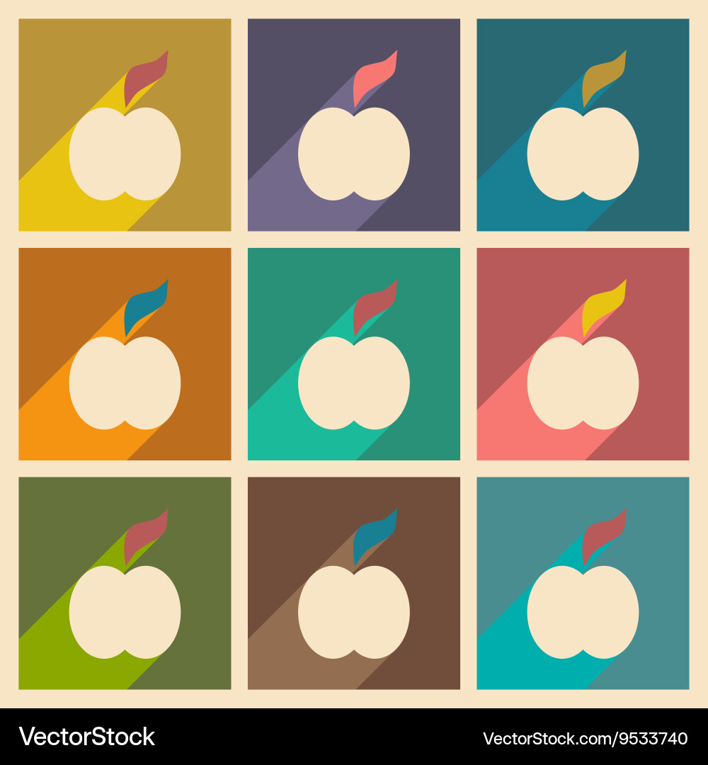 Flat with shadow concept and mobile application Vector Image
