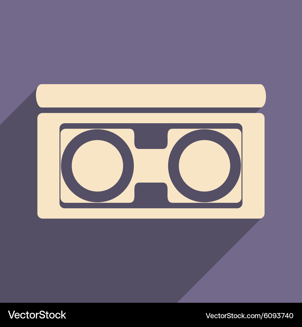 Flat with shadow icon and mobile application video Vector Image