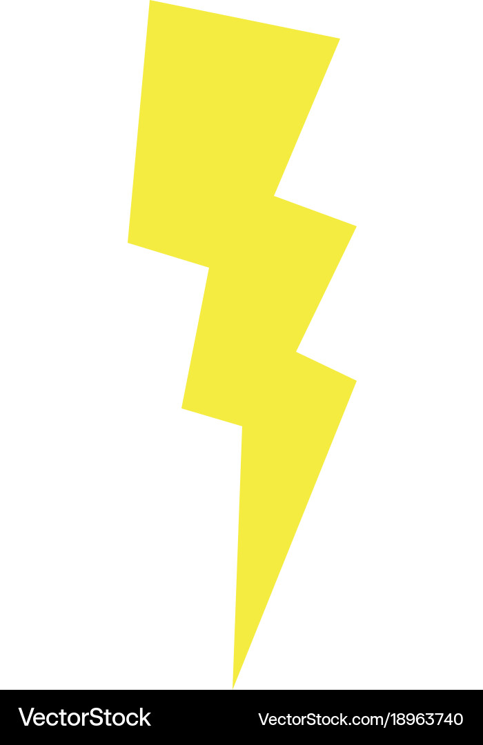 Full color thunder weather patch style design vector image