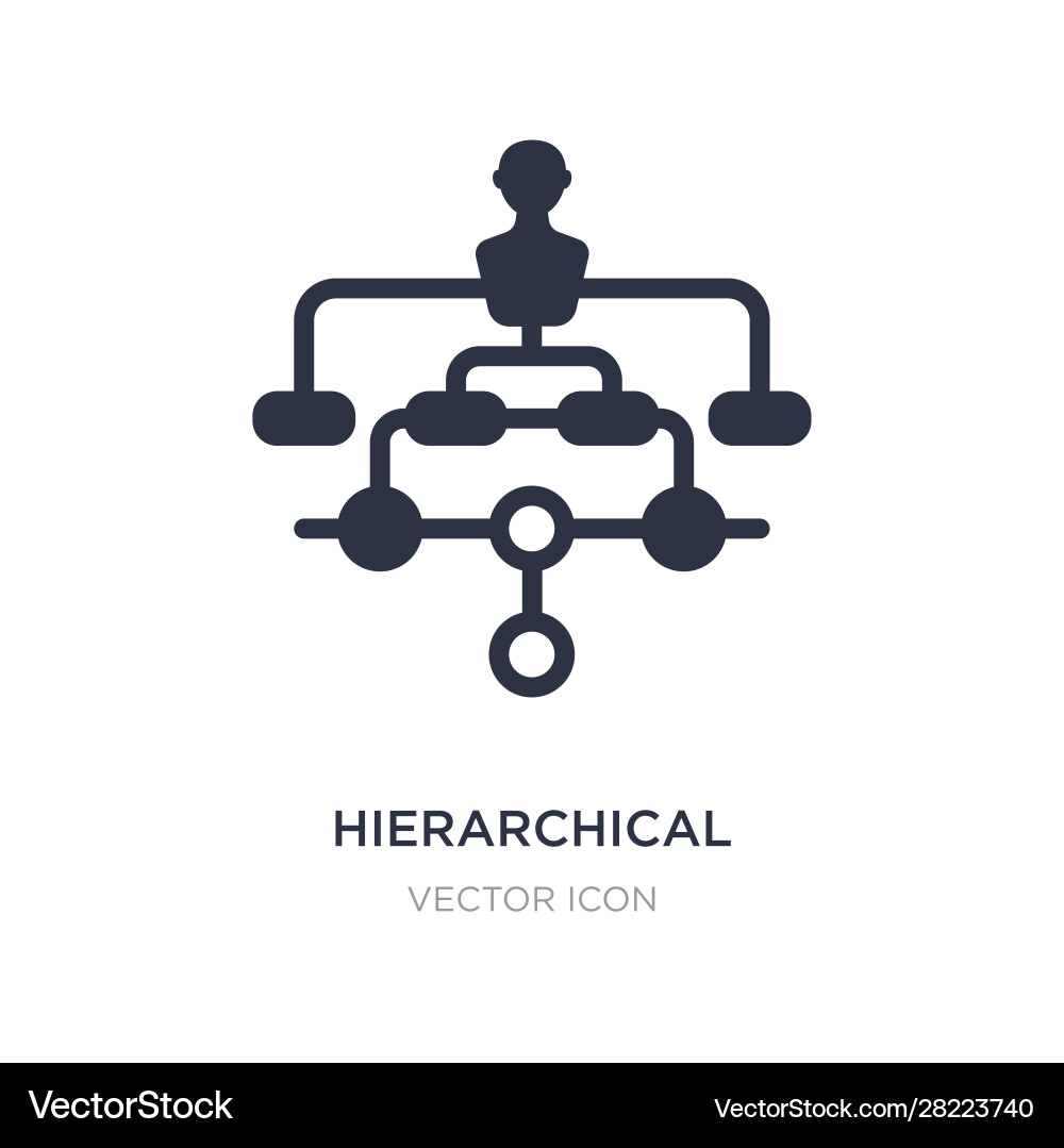 Hierarchical structure icon on white background Hierarchical structure icon on white background vector image