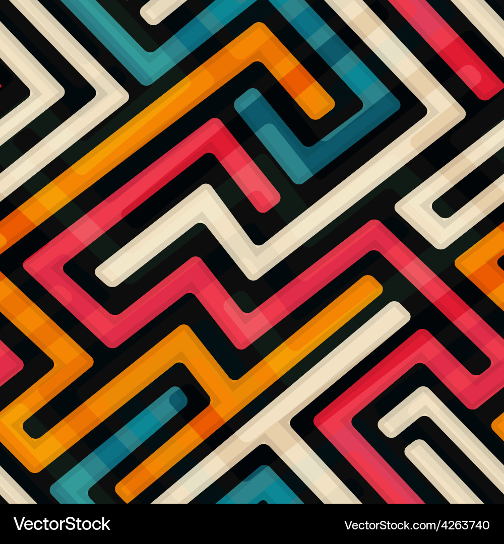 Intricate Labyrinth Pattern vector image
