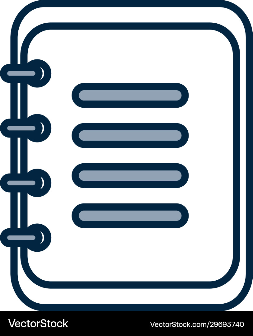 Isolated data document half line color style Isolated data document half line color style vector image