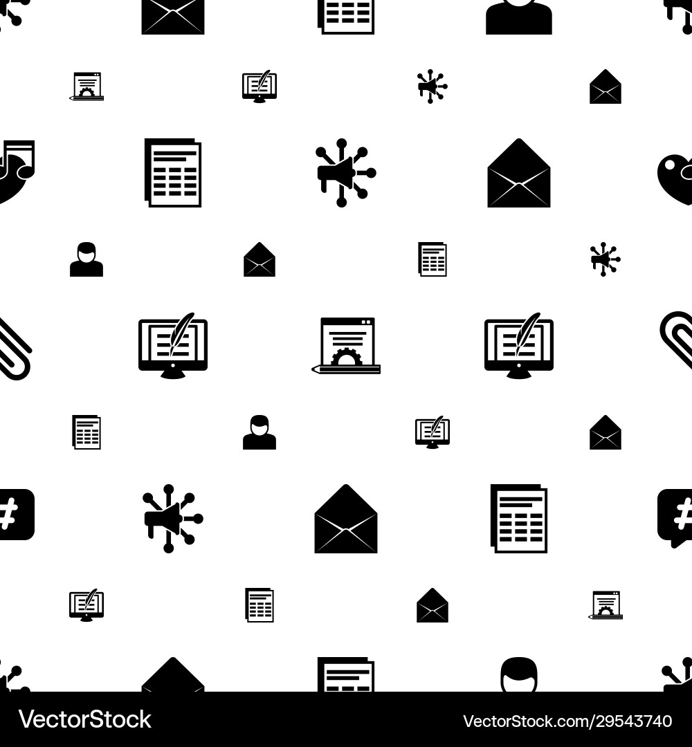 Message icons pattern seamless included editable Message icons pattern seamless included editable vector image