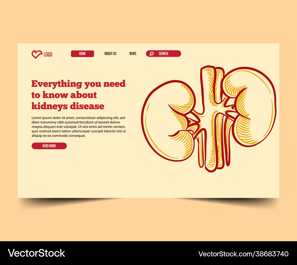 Minimal with landing page web template vector image