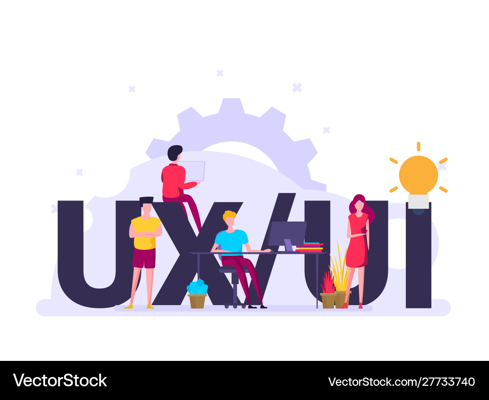 Modern flat design template ux ui Modern flat design template ux ui vector image