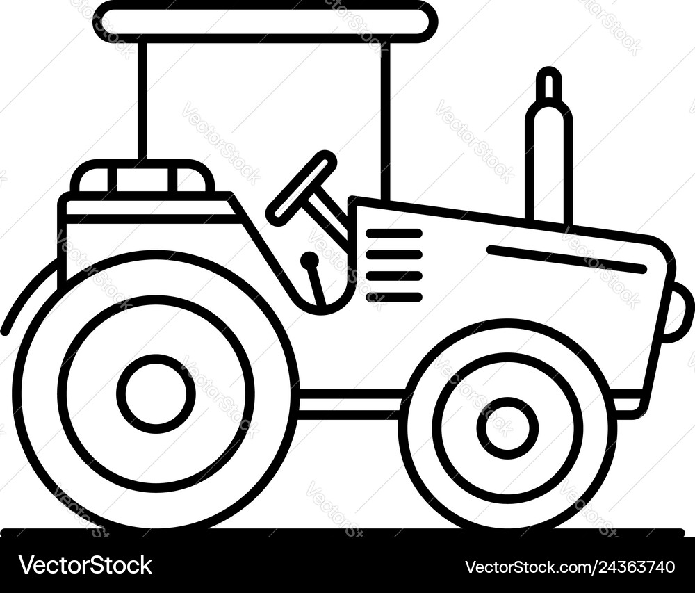 Moderne Traktor-Ikone Umriss Stil Moderne Traktor-Ikone Umriss Stil vektorbild
