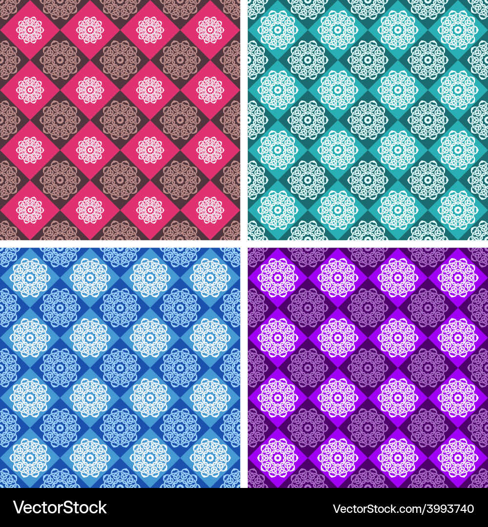 Set of geometric patterns vector image