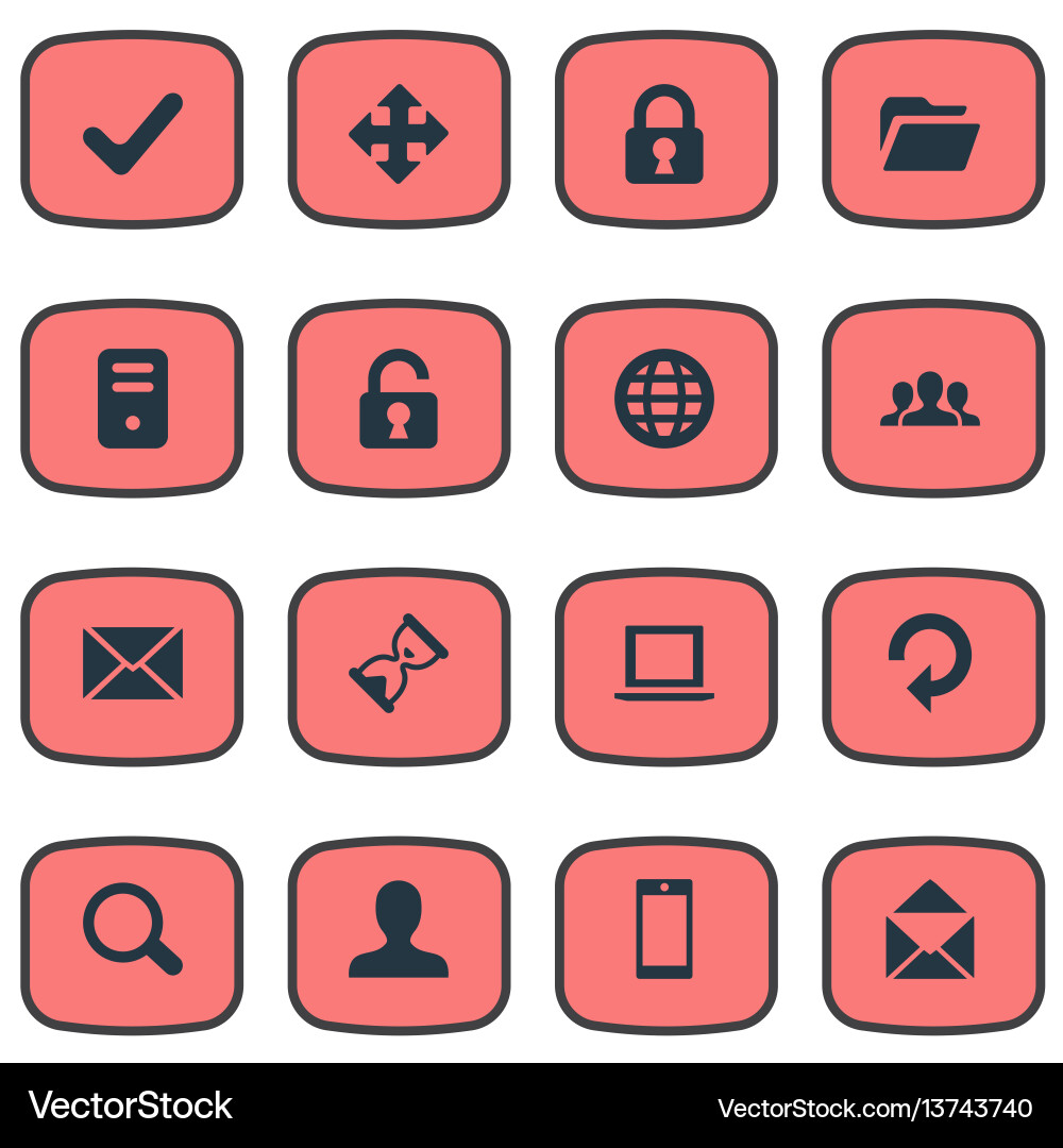 Set of simple apps icons Set of simple apps icons vector image