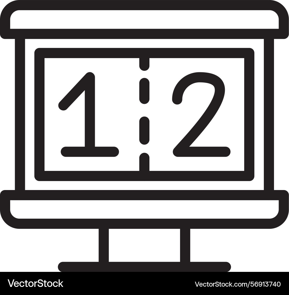 Slide number linear style icon design Vector Image