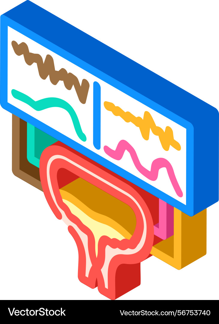 Urodynamic testing urology isometric icon Urodynamic testing urology isometric icon Vector Image