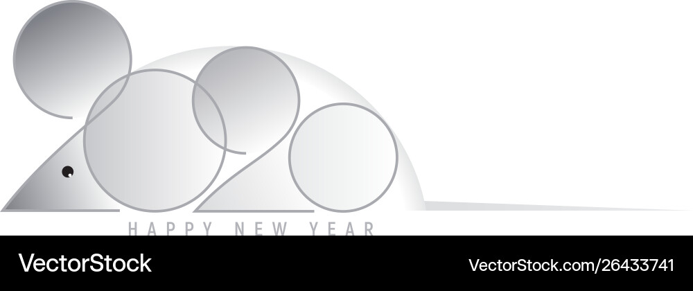 2020 year rat sign lettering 2020 year rat sign lettering vector image