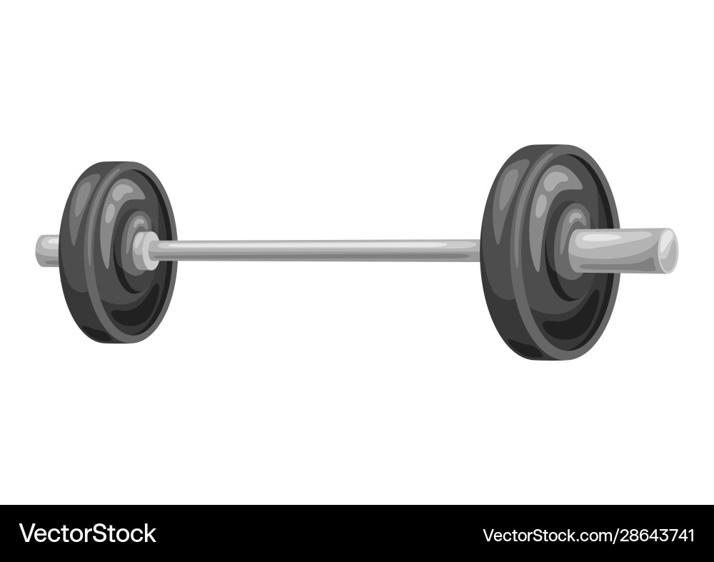 Athletic barbell with weight Athletic barbell with weight vector image