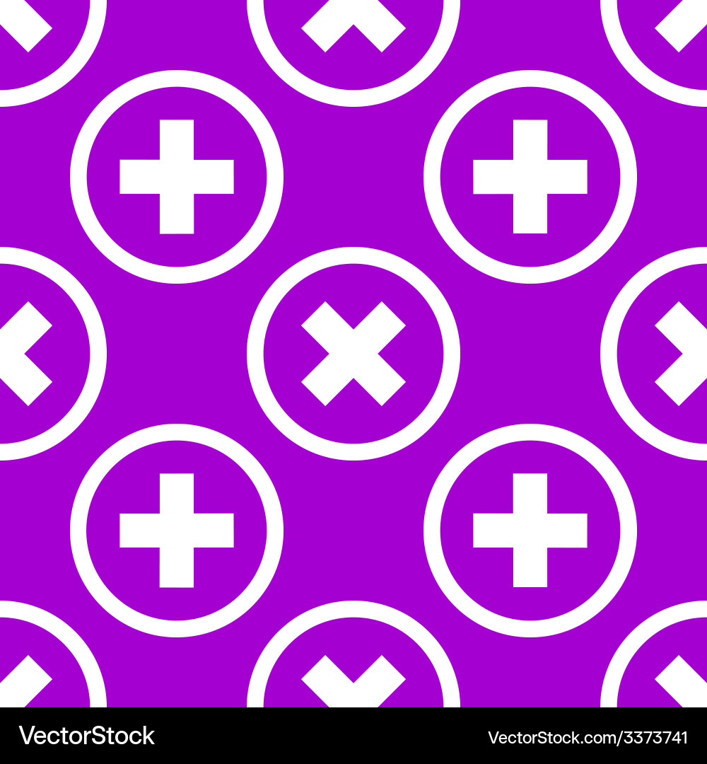 Cancel web icon flat design seamless pattern Vector Image
