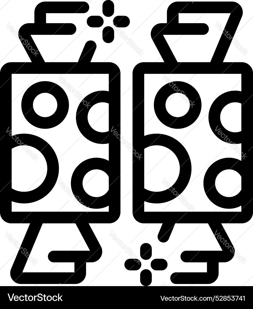 Christmas crackers exploding making festive noise Christmas crackers exploding making festive noise Vector Image
