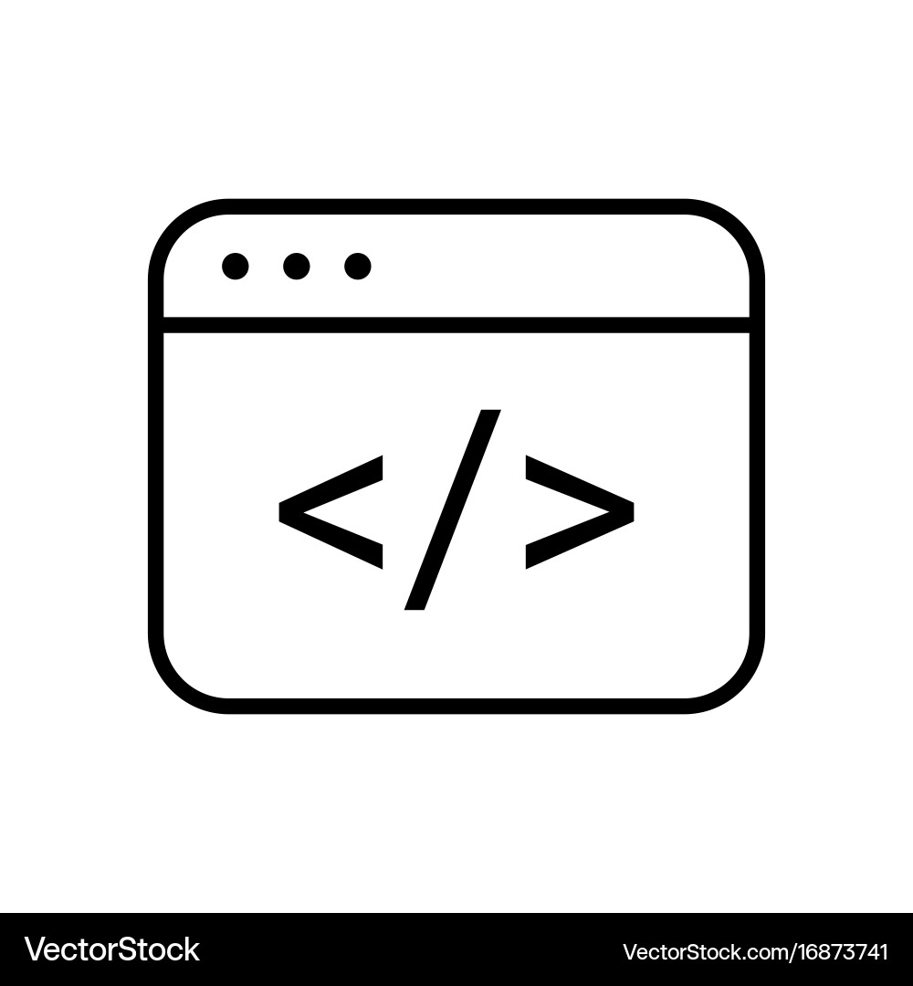 Code editor icon vector image