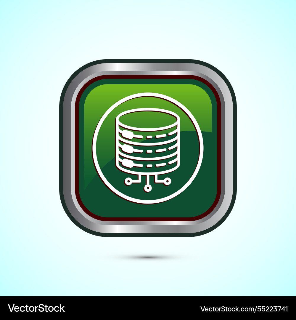Data center icon design computer server Data center icon design computer server vector image