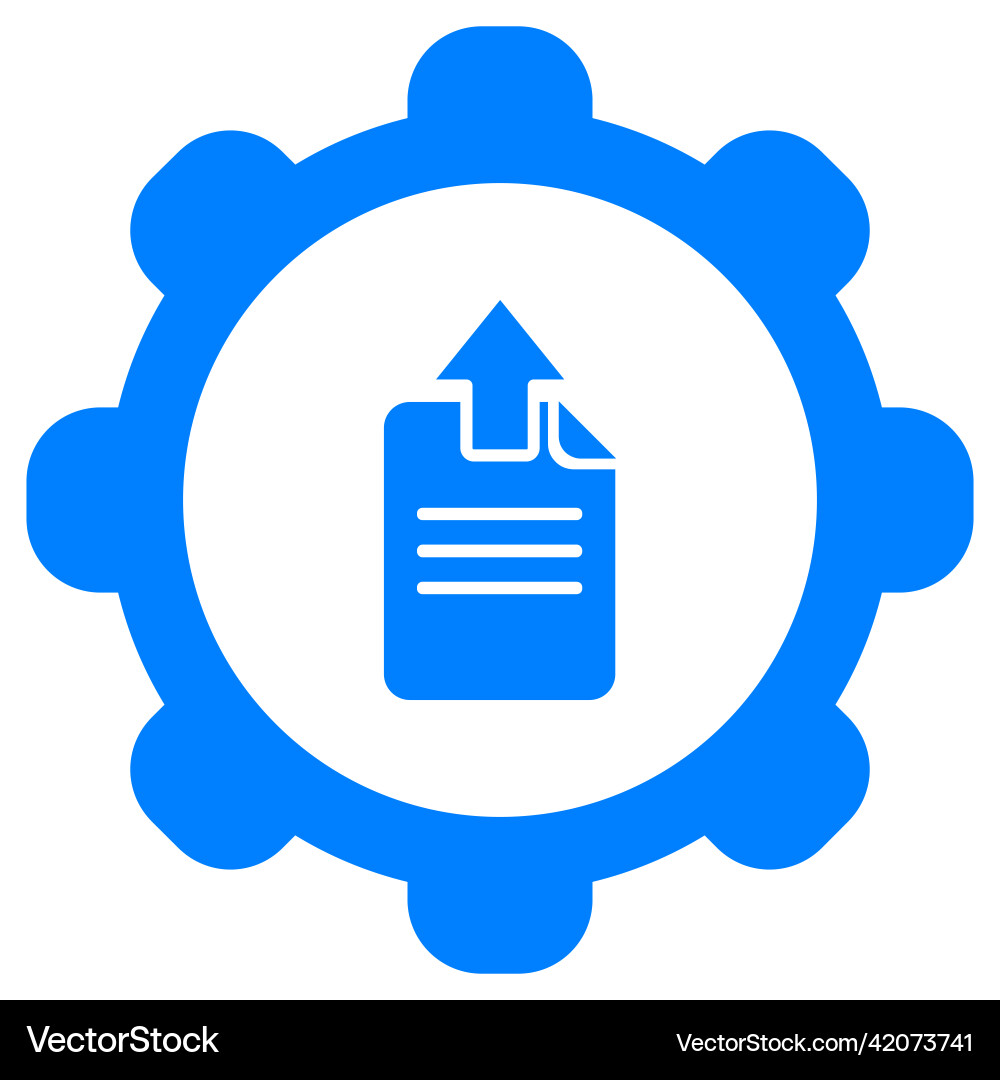 Document upload and wheel Vector Image
