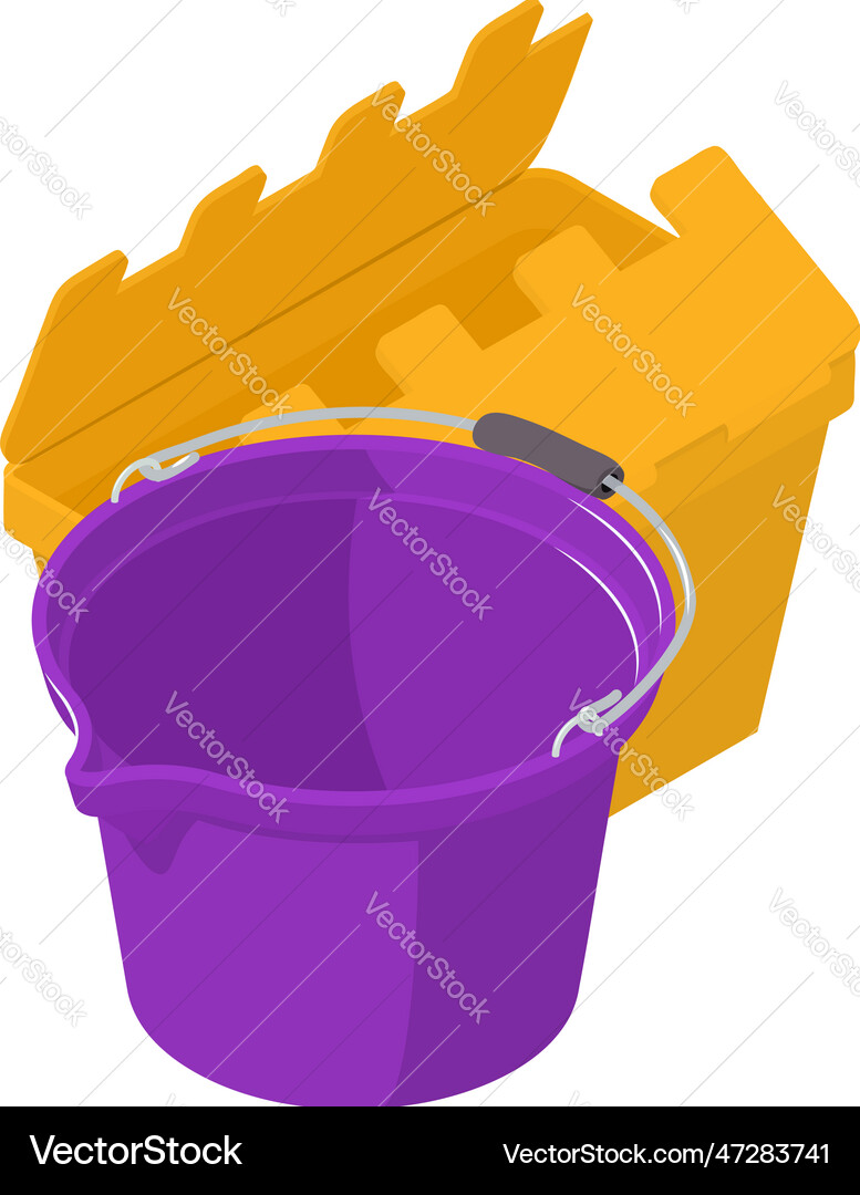 Empty container icon isometric open box Vector Image