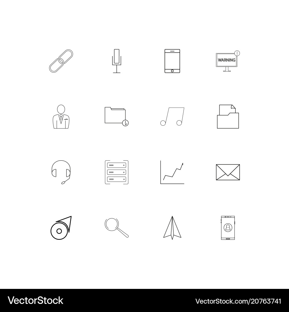 Internet of things linear thin icons set outlined Internet of things linear thin icons set outlined vector image