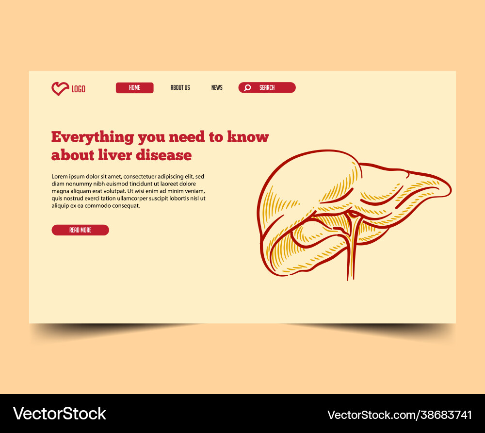 Minimal with landing page web template vector image