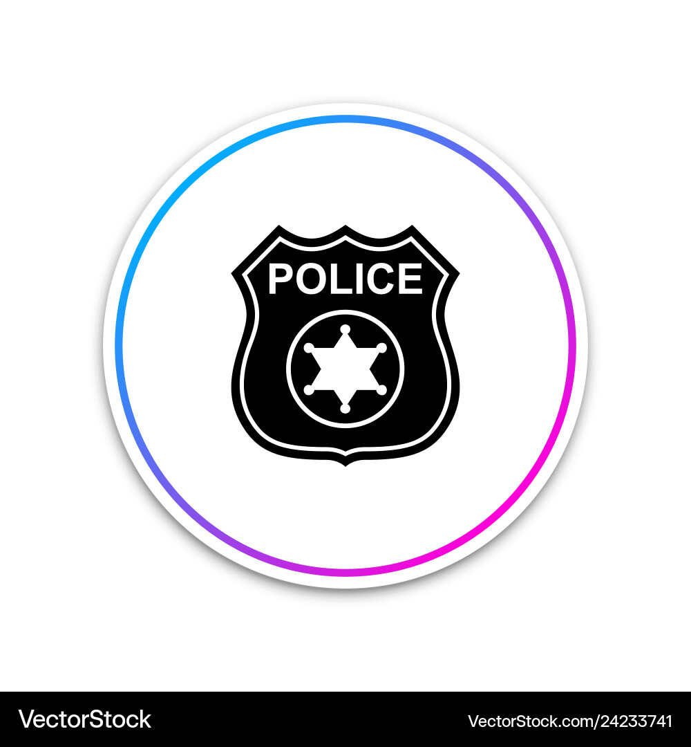 Police badge icon isolated sheriff sign Police badge icon isolated sheriff sign vector image