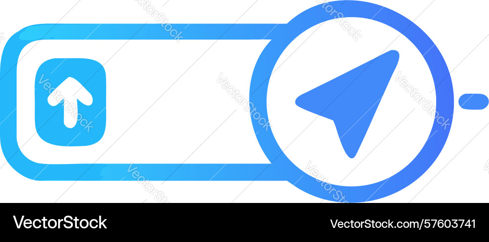 Send message toggle icon design generative ai vector image