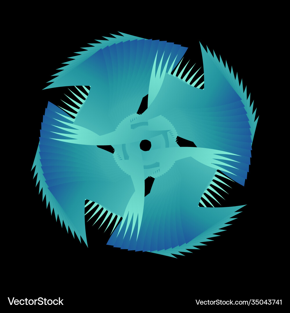 Spiral grid image with circular transition blue vector image