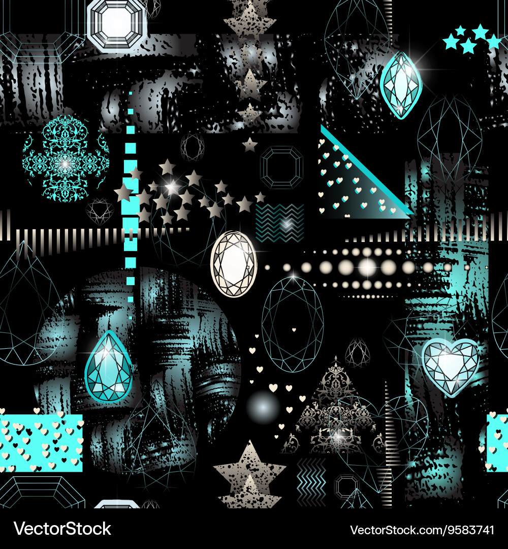 Trendy modern seamless pattern with abstract Vector Image