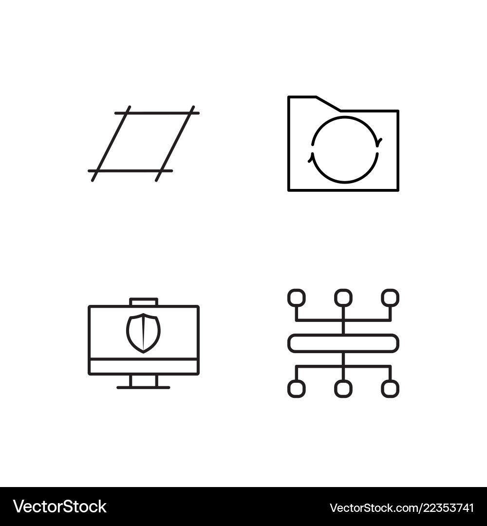 Web simple outlined icons set Web simple outlined icons set Vector Image