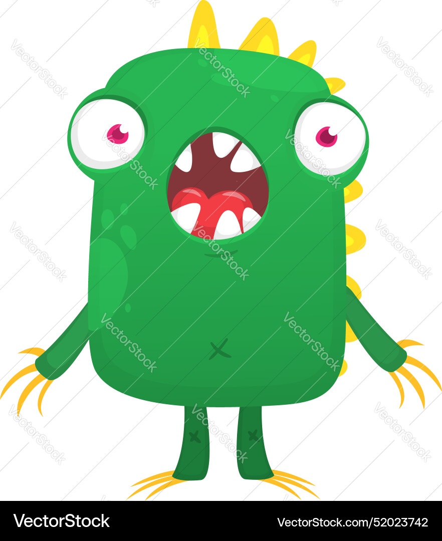 Angry Cartoon Monster für Halloween Angry Cartoon Monster für Halloween vektorbild