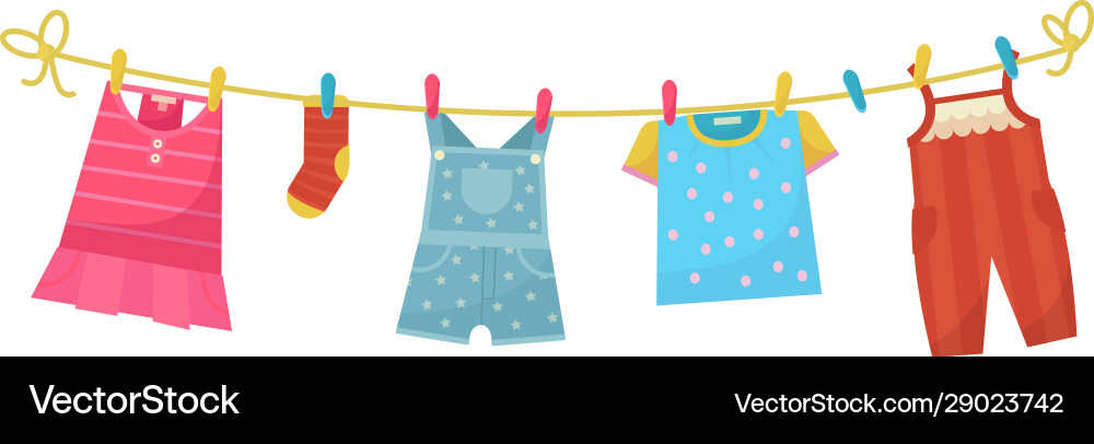 Baby Clothes Laundry Icon Vector Image