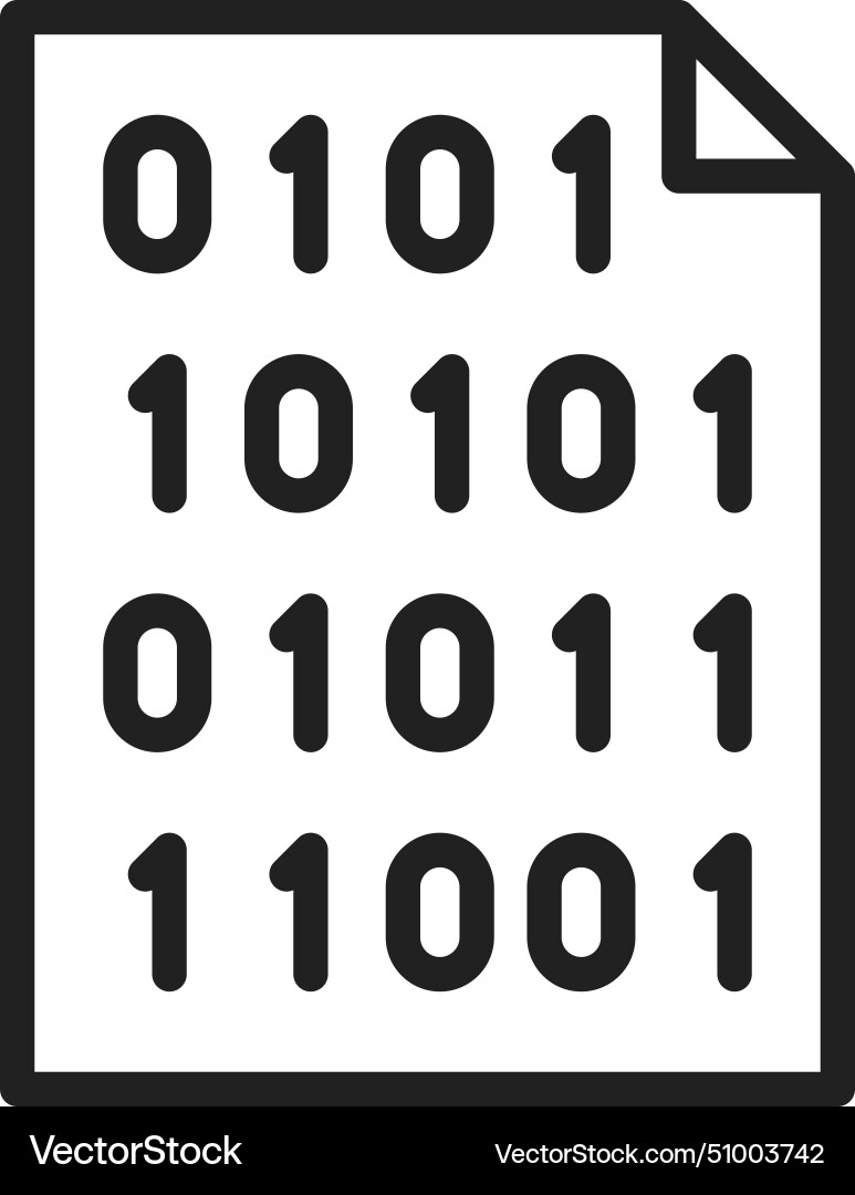 Binary code icon image Vector Image