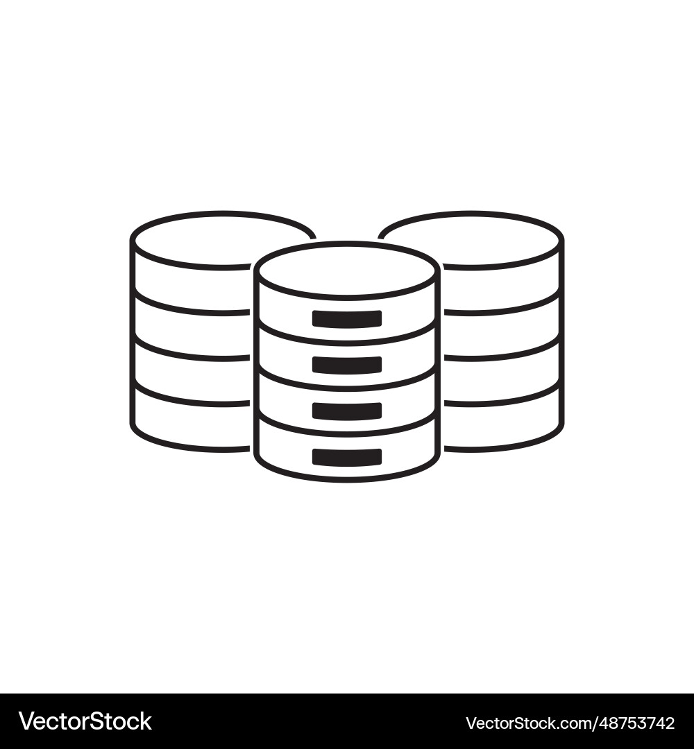 Database icon Database icon vector image
