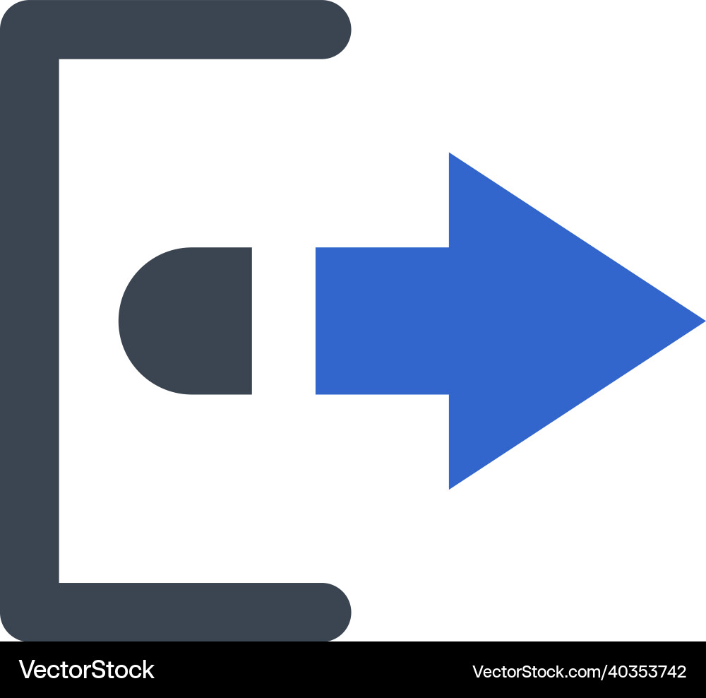 Exit arrow icon vector image