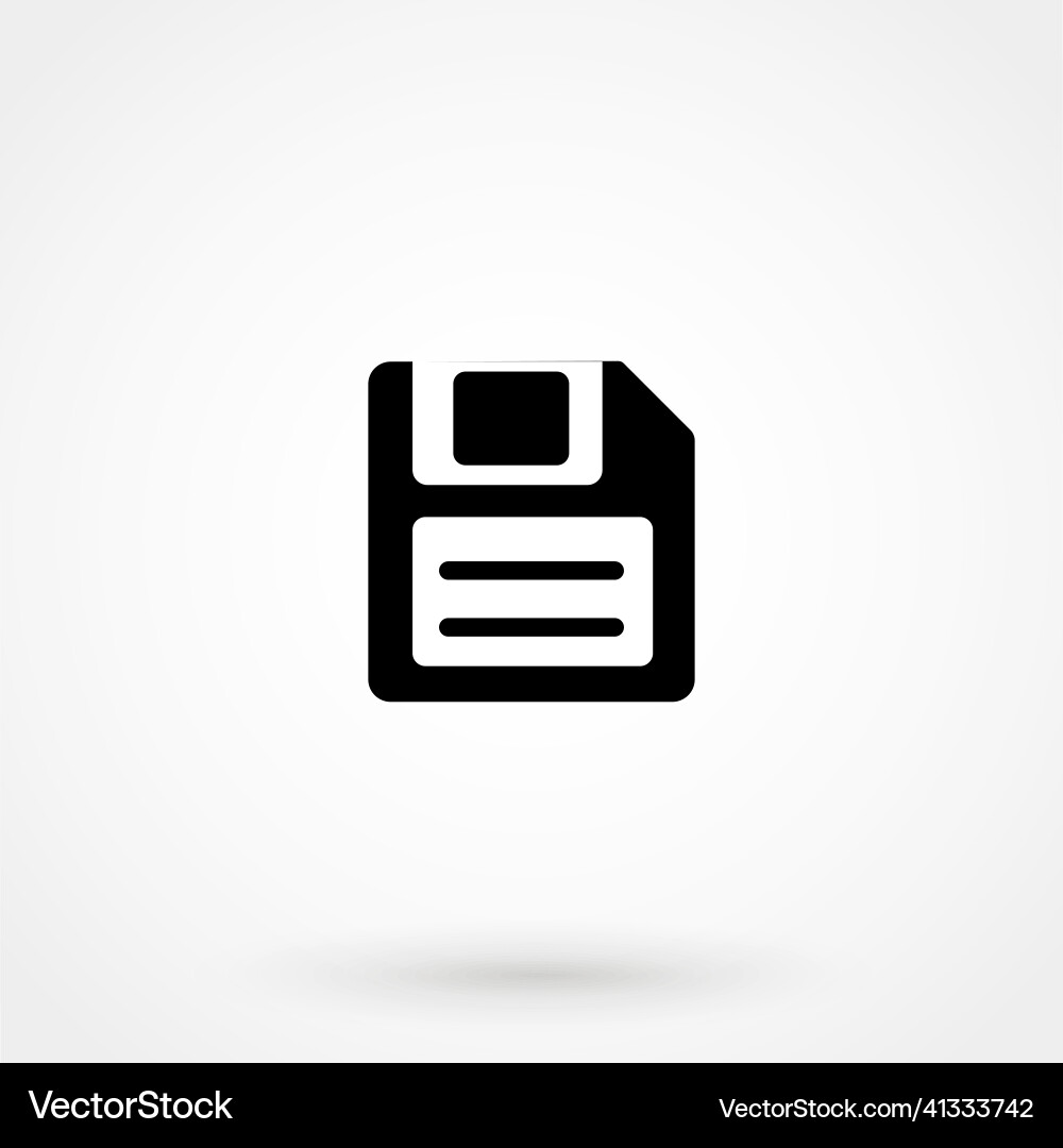 Floppy disk or save flat icon for apps Vector Image
