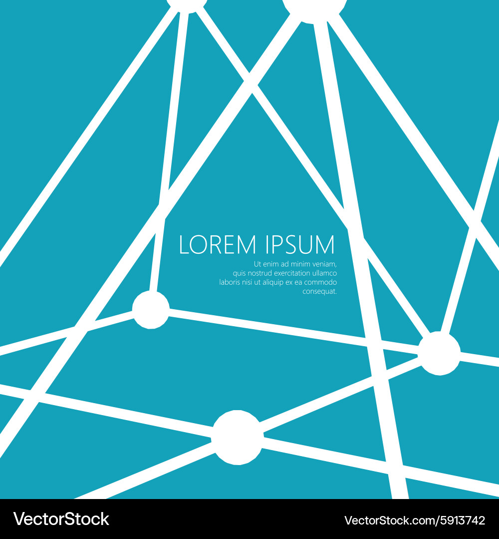 Mesh polygonal background scope of lines and dots vector image