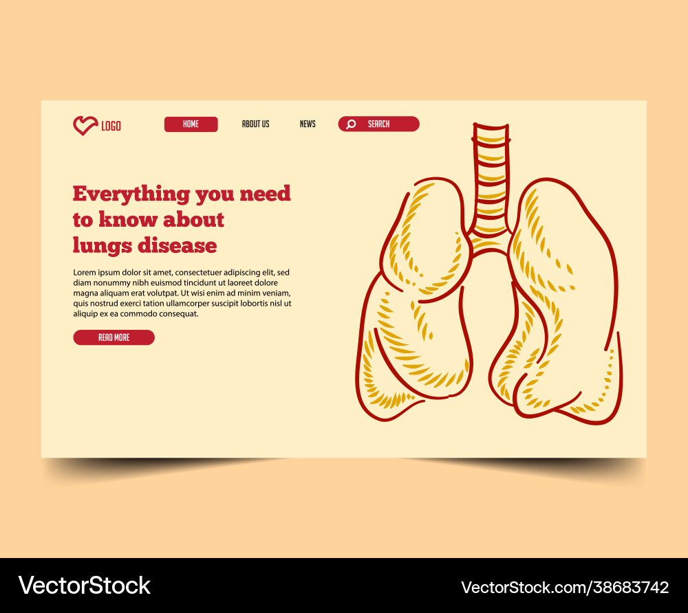 Minimal with landing page web template vector image