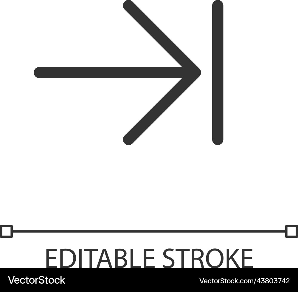 Next step pixel perfect linear ui icon Next step pixel perfect linear ui icon vector image