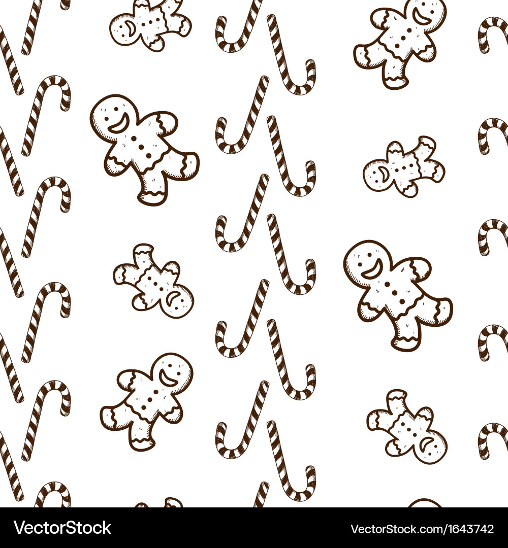 Seamless pattern of christmas and new year objects vector image