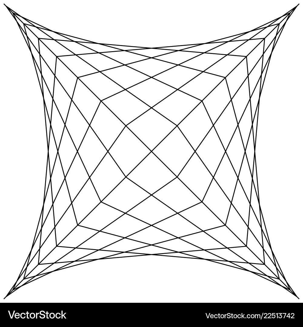 Square spider web grid trap net Square spider web grid trap net vector image
